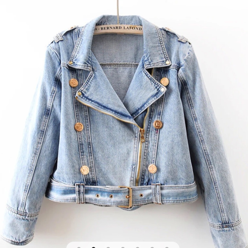 NWT Madison Brooke Bernard Lefond Denim Jacket XL